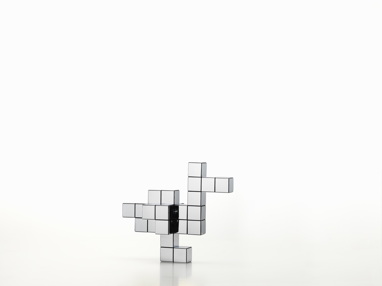 Panton Cubes Duck Chrome Sculpture Vitra