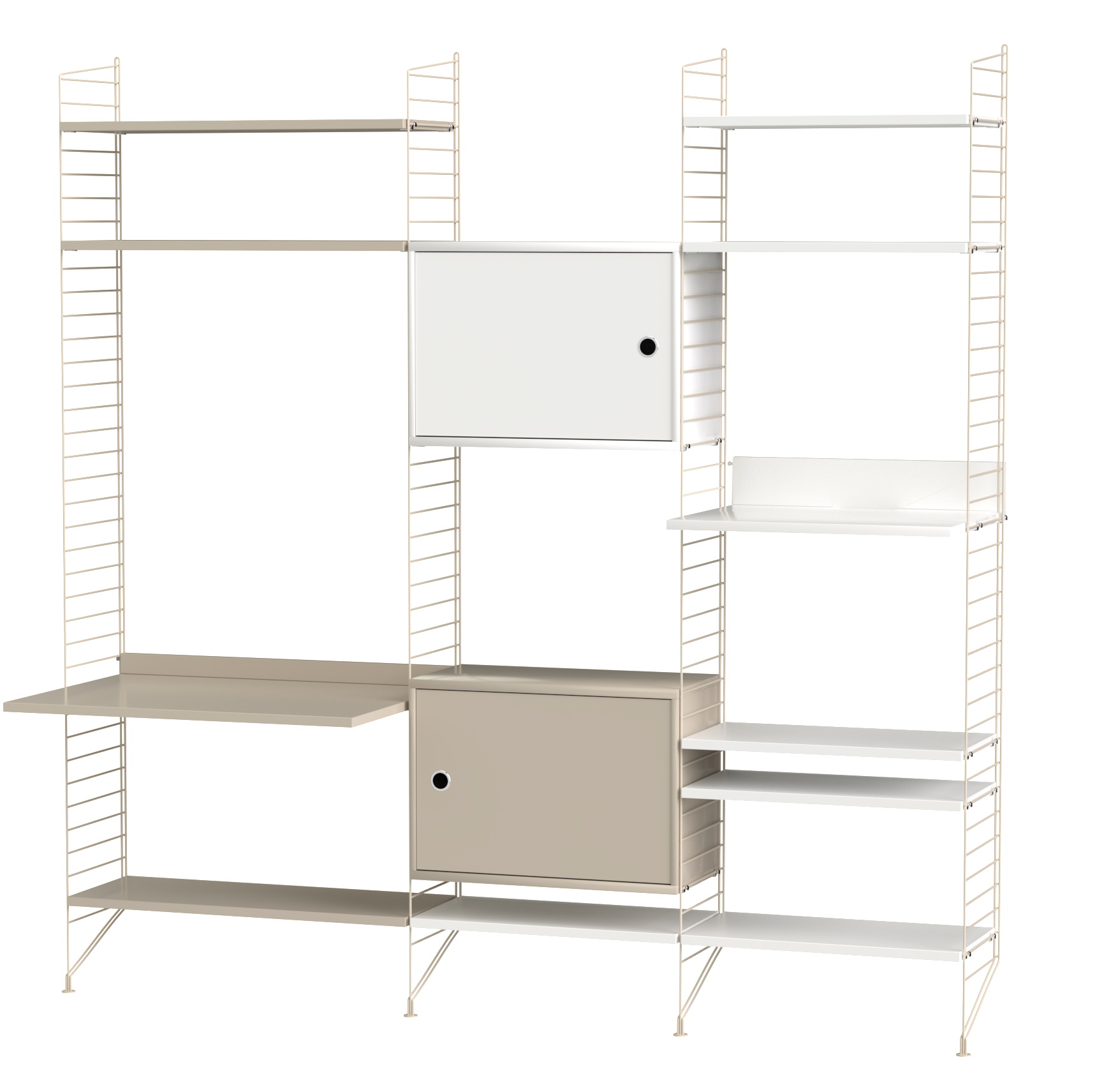 String Salon Système d'étagères murales P String Furniture Beige - Beige