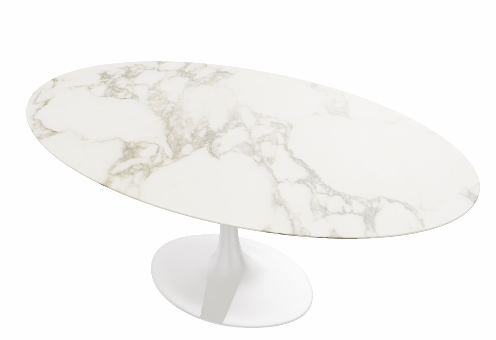 SEULEMENT Plateau en marbre pour table Saarinen – Arabescato Knoll International OBJECTS IMPARFAITS