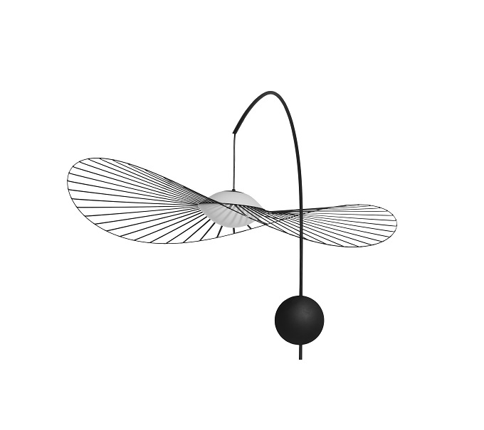 Vertigo Nova Applique Petite Friture Noir/Blanc Vertigo Nova Wandleuchte von Petite Friture, schwarz-weiß, modernes Design mit filigranem Lampenschirm und Wandhalterung.