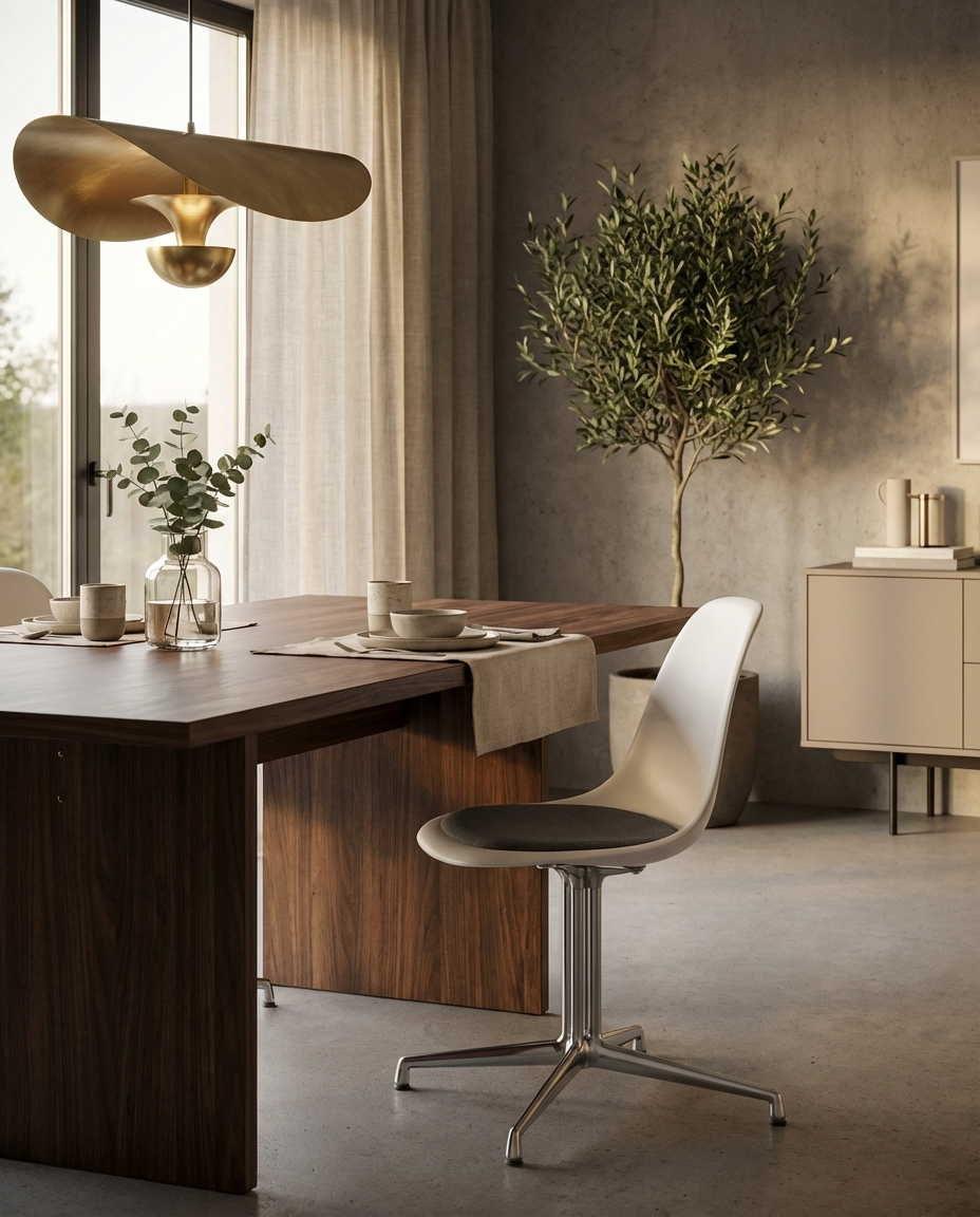 Eames Plasic Side Chair DSL RE chaise avec assise rembourrée Vitra 