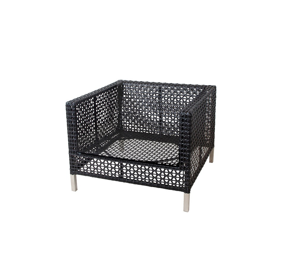 Fauteuil de salon Connect Outdoor avec coussin d'assise gris Cane-Line OFFRE SPECIALE
