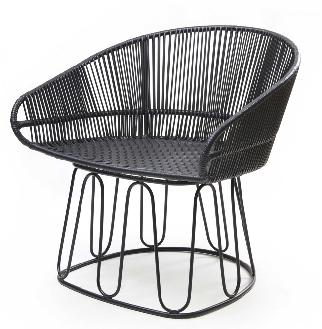 Circo Lounge Chair Fauteuil lounge d'extérieur ames Noir mat / Noir
