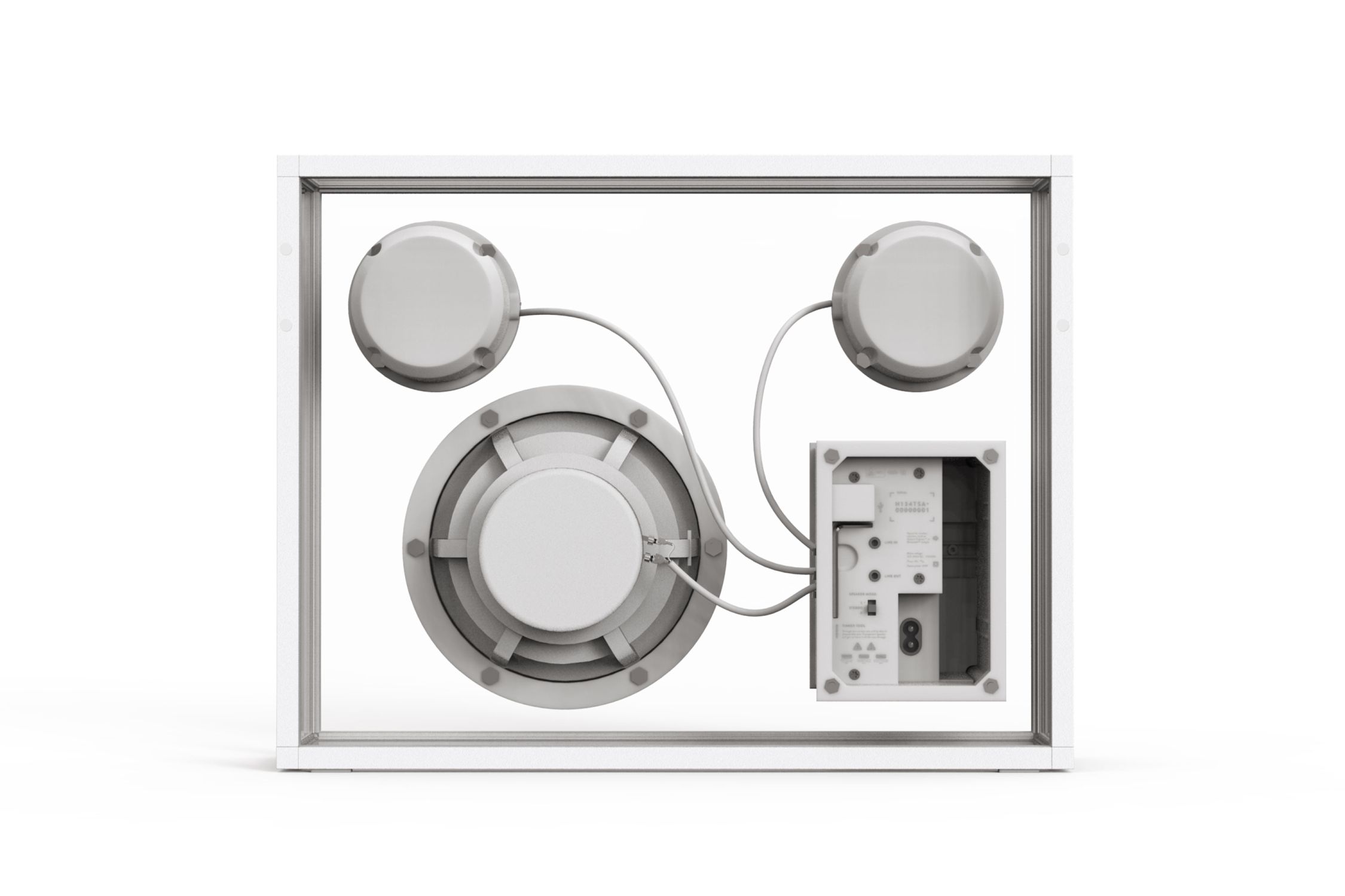 Haut-parleur transparent blanc Transparent