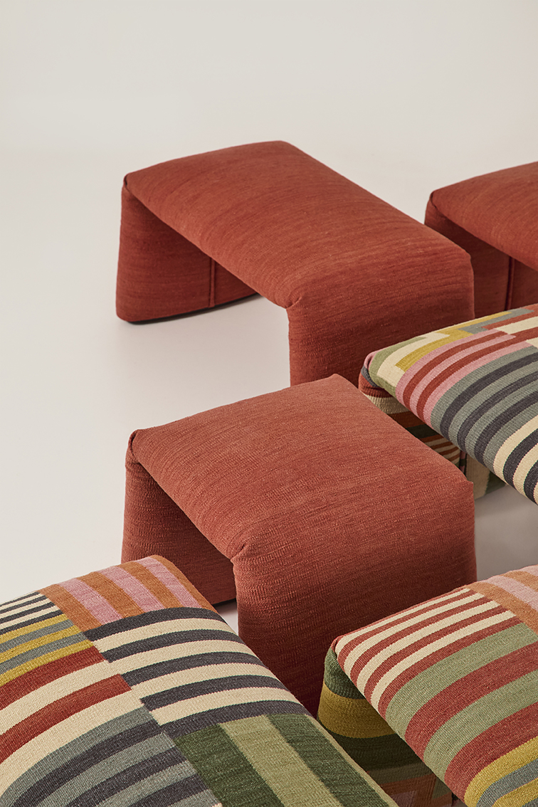 Banc à motif plié Nanimarquina 