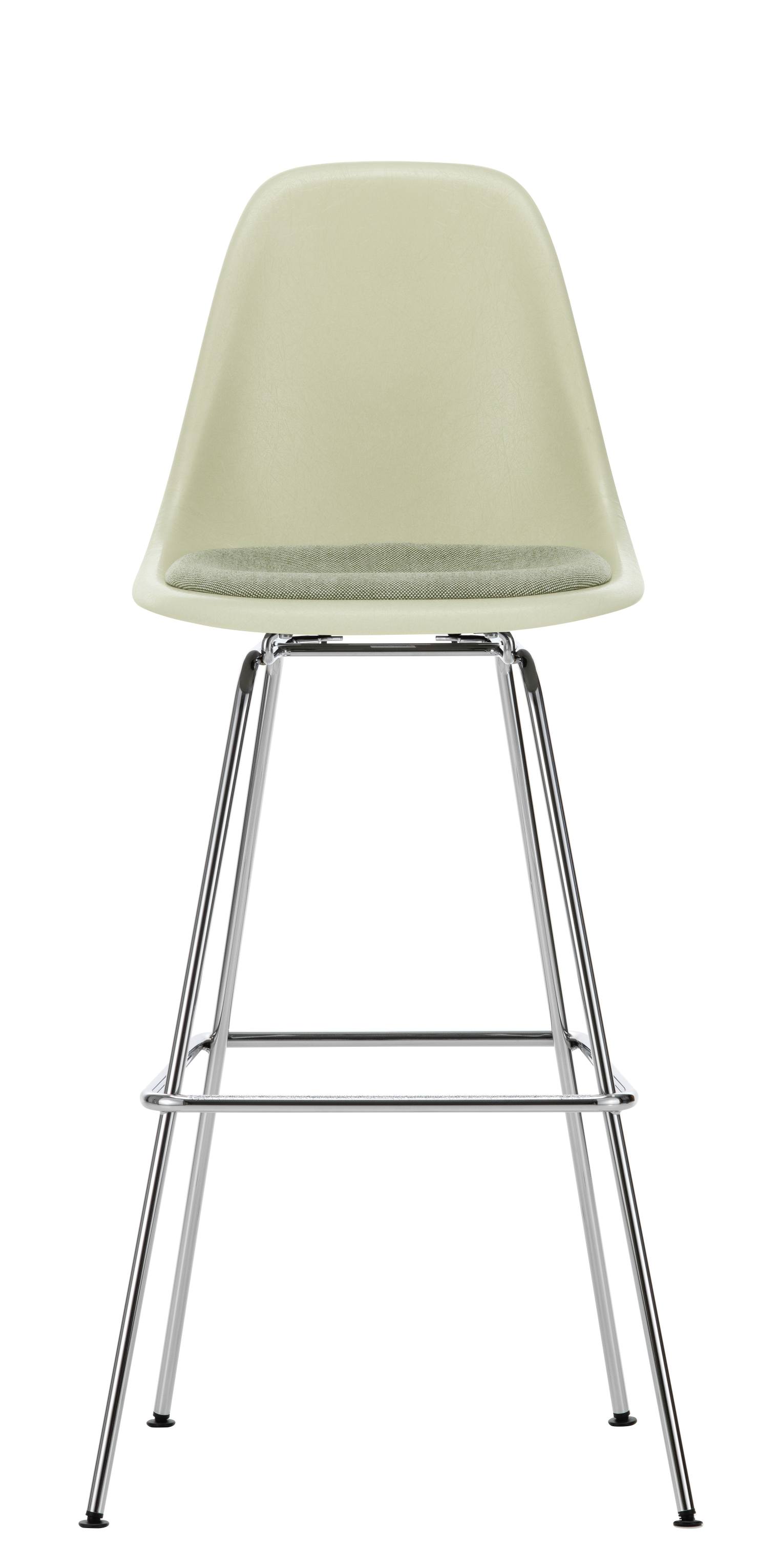 Eames Fiberglass Bar Stool High Tabouret de bar avec coussin d'assise Vitra 