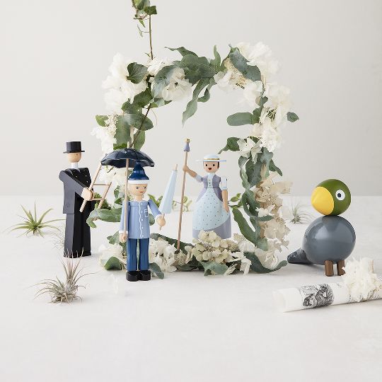 Songbirds Oiseaux chanteurs Figure en bois Rossignol Kay Bojesen