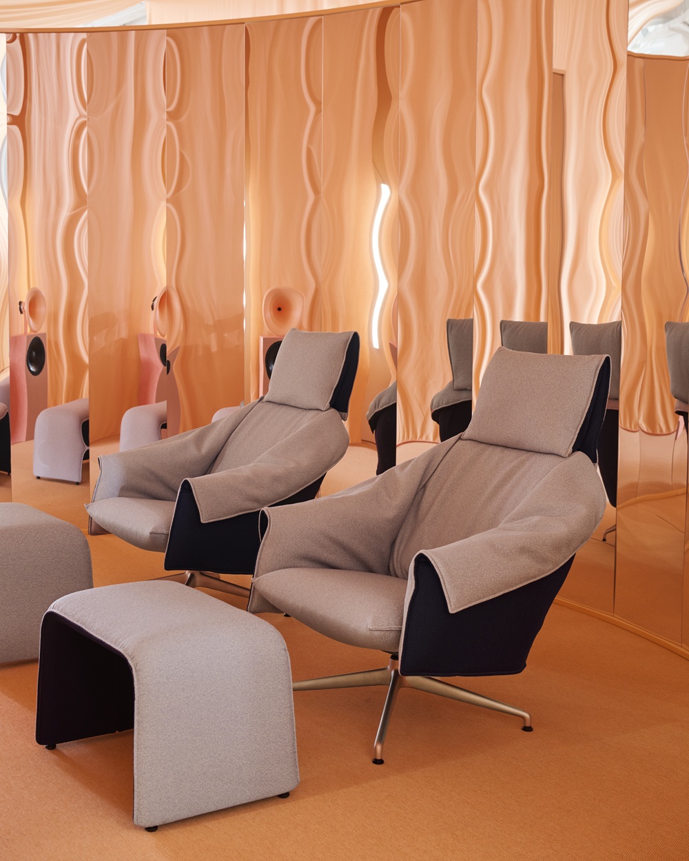 Bascule Fauteuil à dossier haut avec banquette Vitra