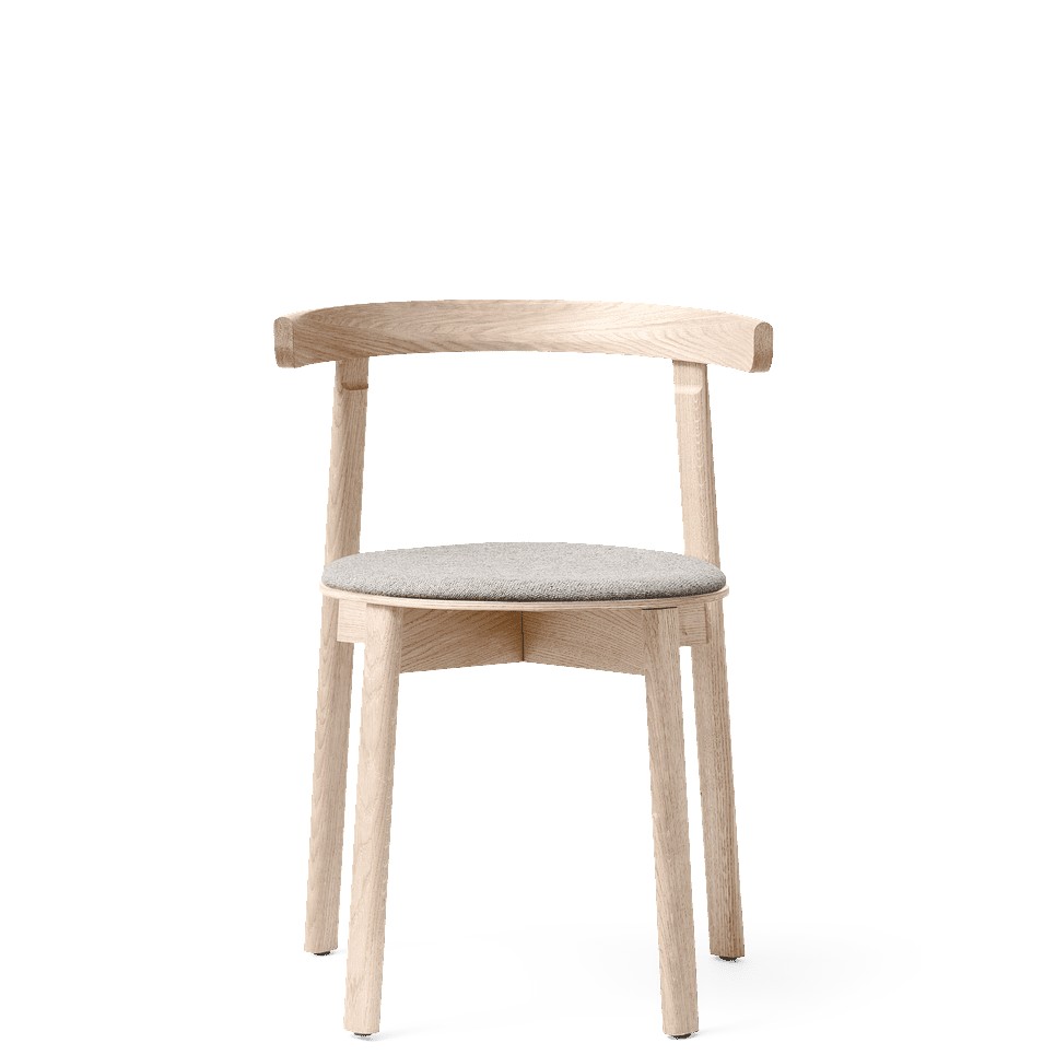 Chaise Lunar chêne avec coussin d'assise Form & Refine