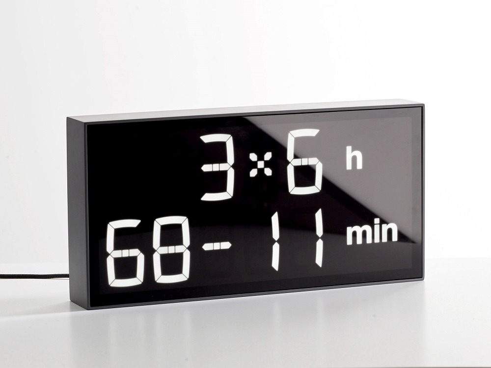 Digital clock LED Horloge numérique / horloge de table / horloge murale Albert Clock Gris
