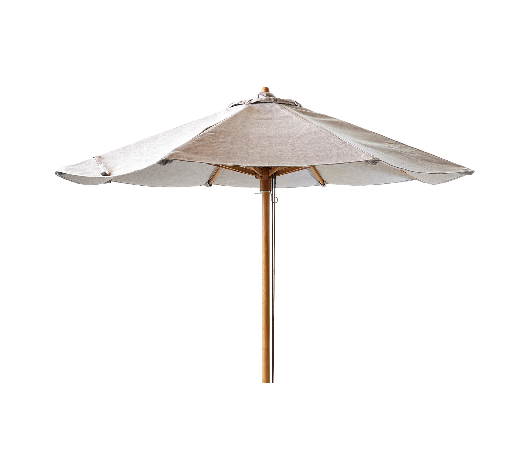 Classic Parasol Sonnenschirm Cane-Line bas pour Peacock daybed H 229 x Ø 240 cm