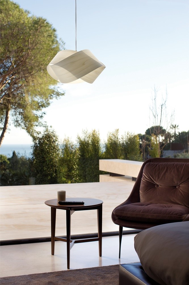 Nut Suspension Lampe suspendue Câble et baldaquin en noir Abat-jour en orange LZF Lamps