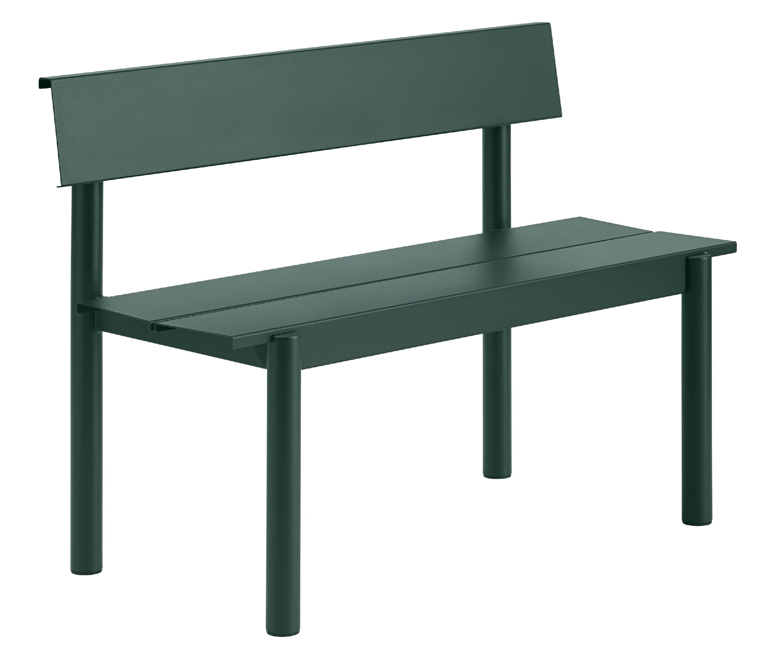 Linear Steel Bench Banc d'extérieur avec dossier 110x34 cm Muuto 