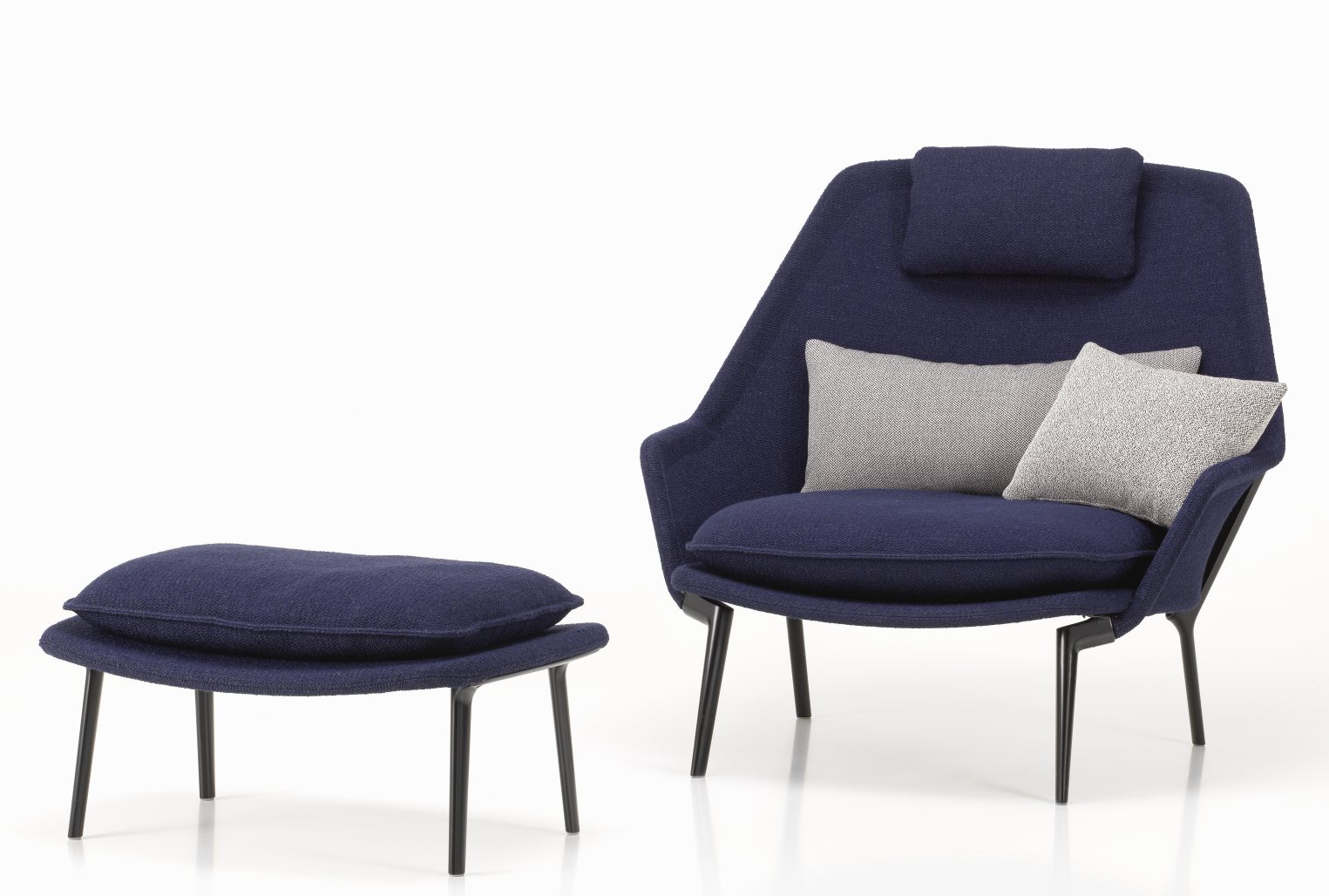 Slow Chair & Ottoman Fauteuil en tissu Vitra 