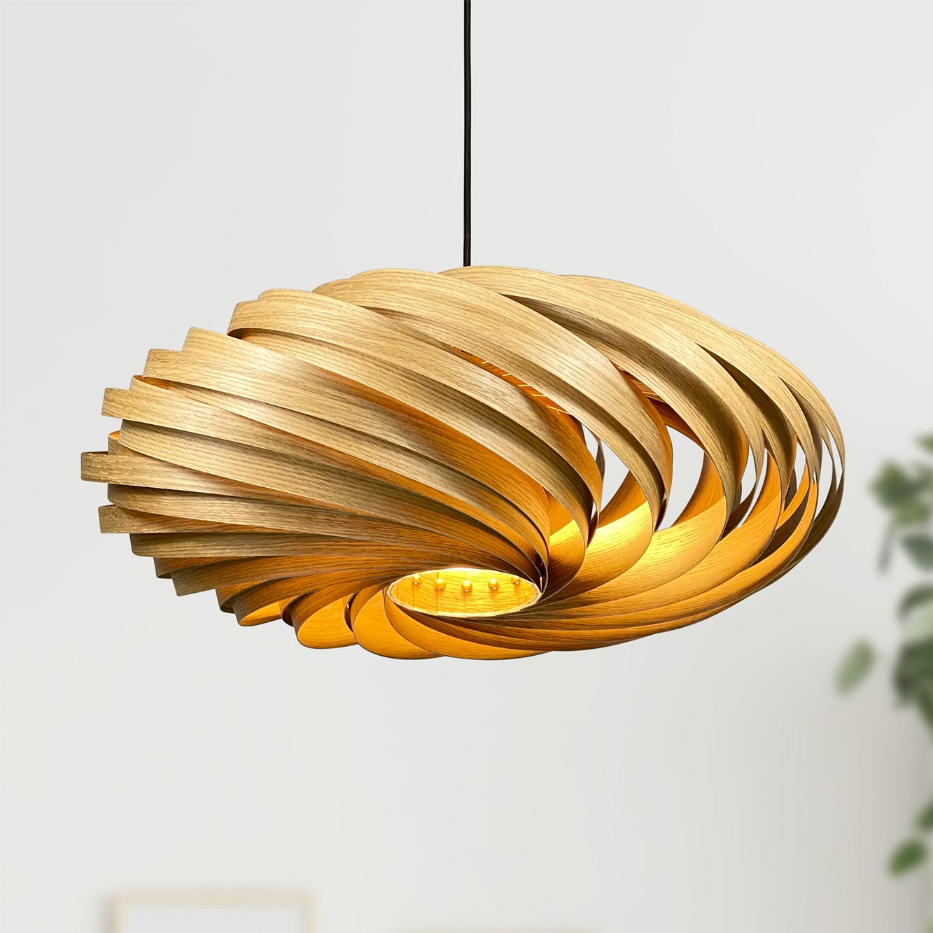 Veneria Lampe à suspendre Ø60 Chêne cm Gofurnit