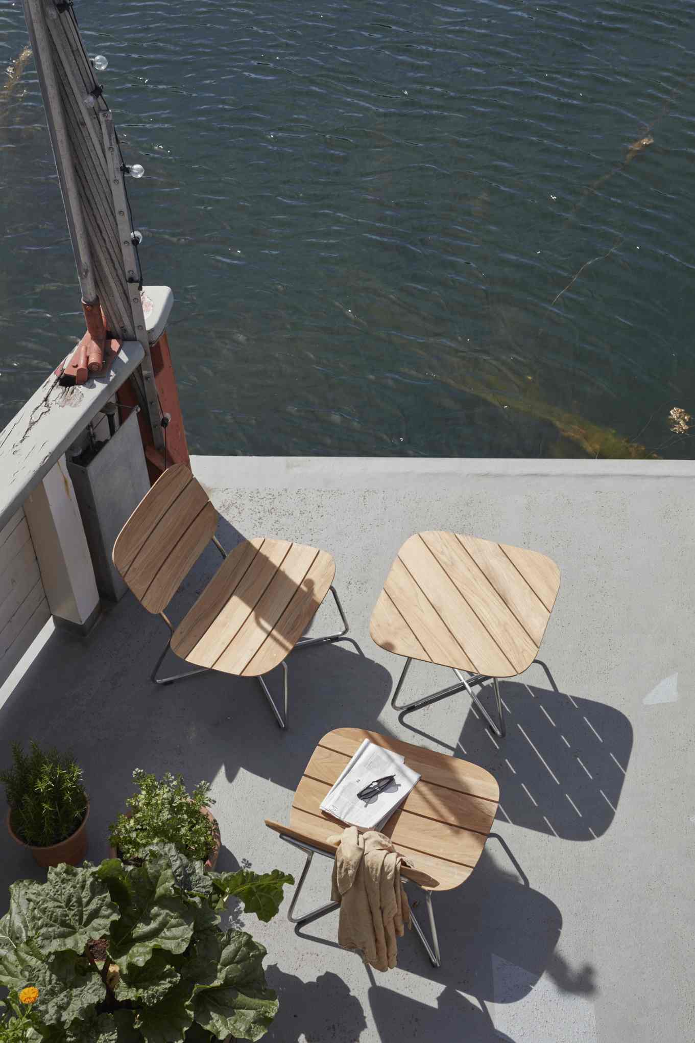 Lilium Lounge Table Table d'extérieur Skagerak by Fritz Hansen 
