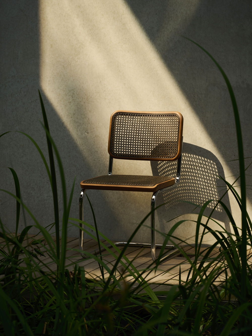 S 32 V Tube en acier Classique à bras oscillant libre CHROME/NATUREL Thonet COMBINAISON PRÉFÉRÉE