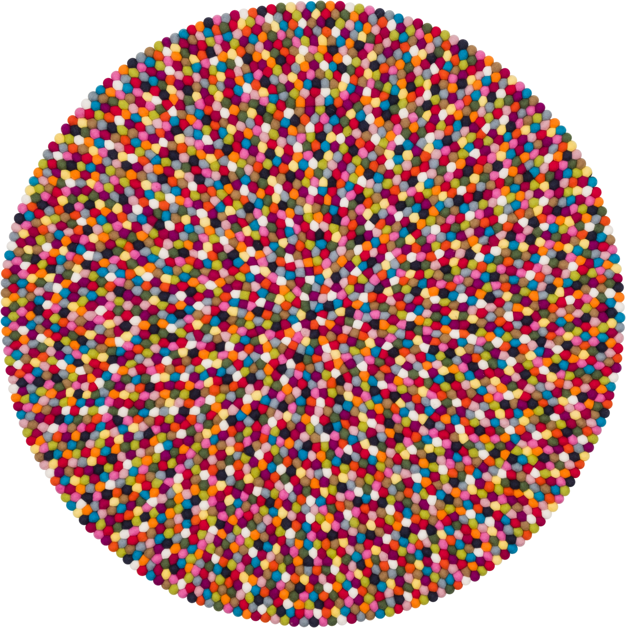 Boules de feutre Tapis rond 180 cm myfelt Greta