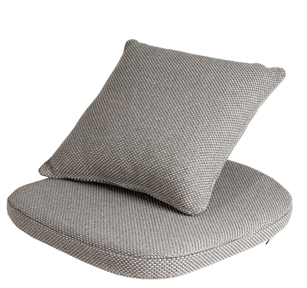 Assise Jeu de coussins pour la chaise Moments Outdoor Cane-Line Focus gris clair