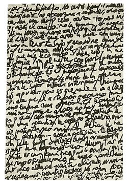 Tapis Noir sur blanc Manuscrit Nanimarquina