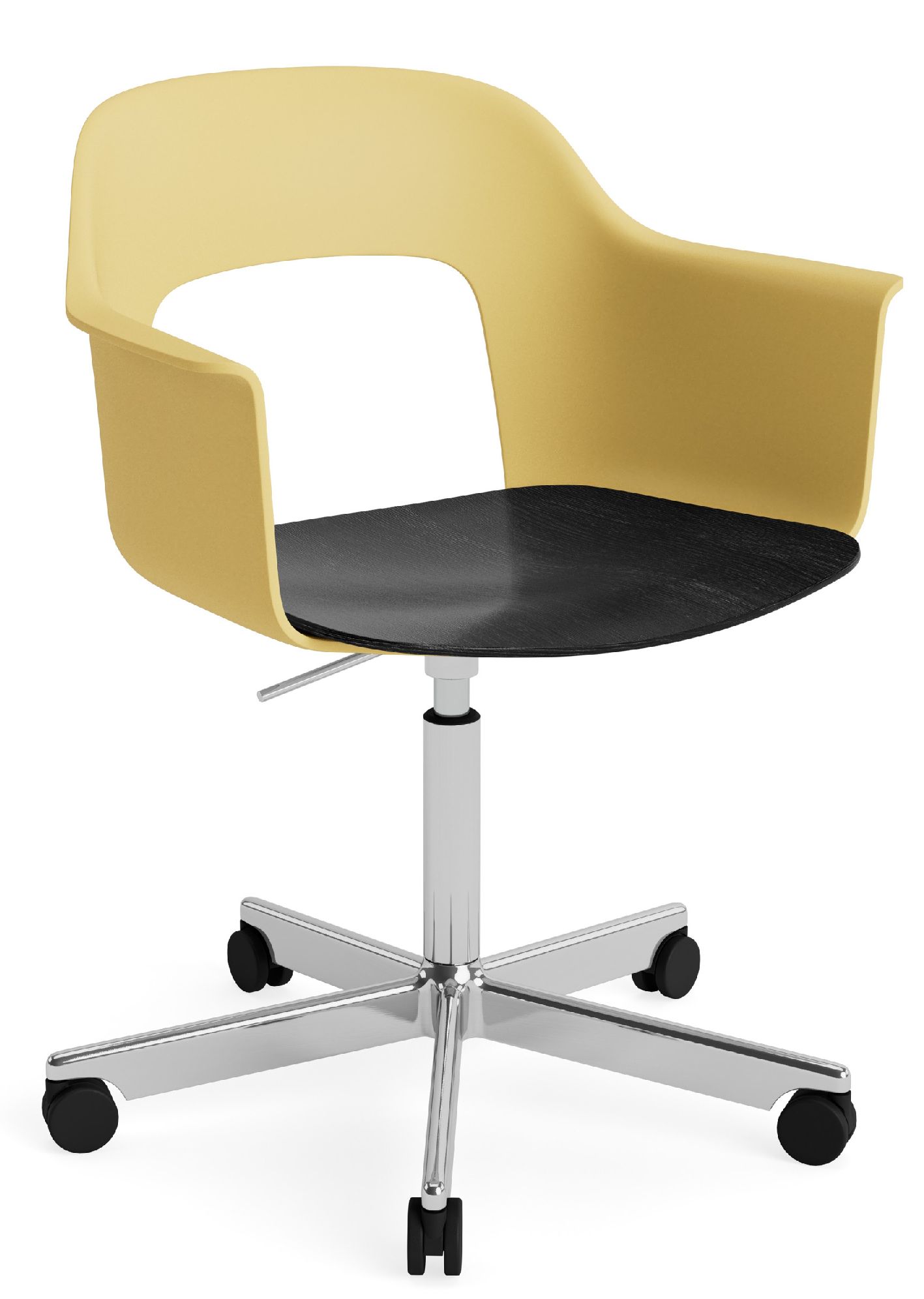 Layout Armchair 242 Fauteuil 4 pieds en étoile Vérin à gaz avec fonction pivotante Hay