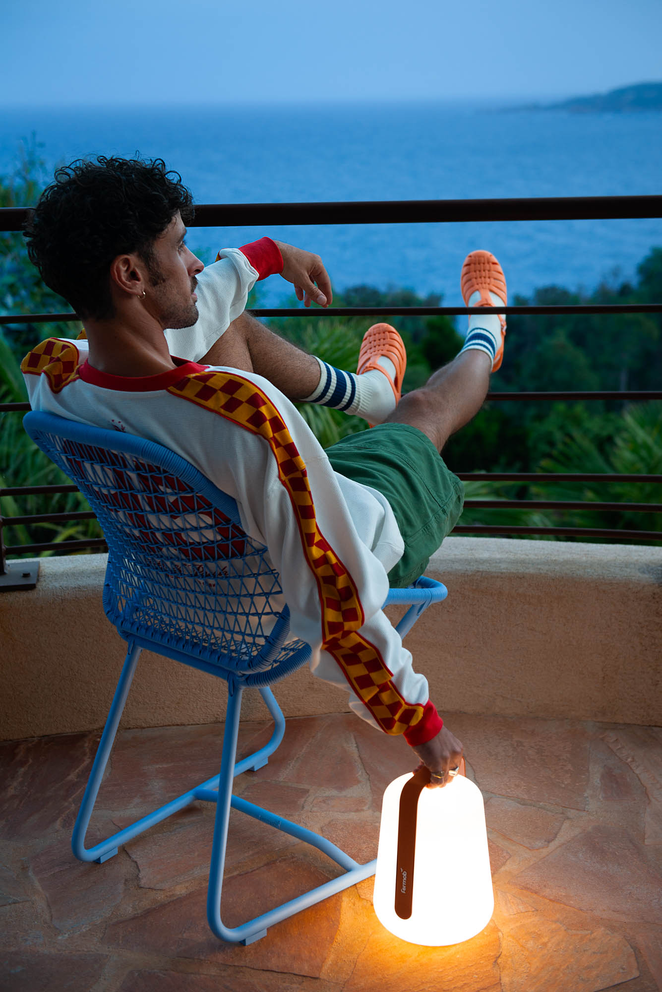 Balad 2 lampe de table H 38 cm Fermob gris argile