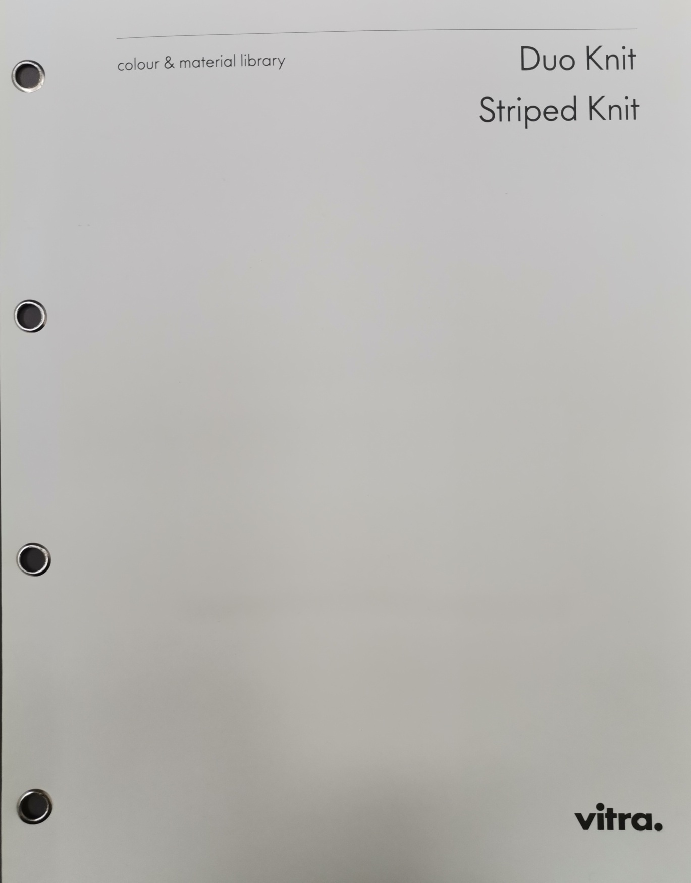 Carte échantillon de Duo Knit / Striped Knit Vitra