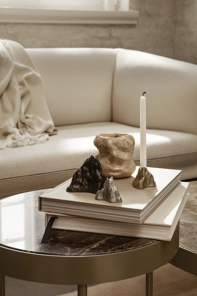 Marble Table Beistelltisch Ferm Living Noir 40