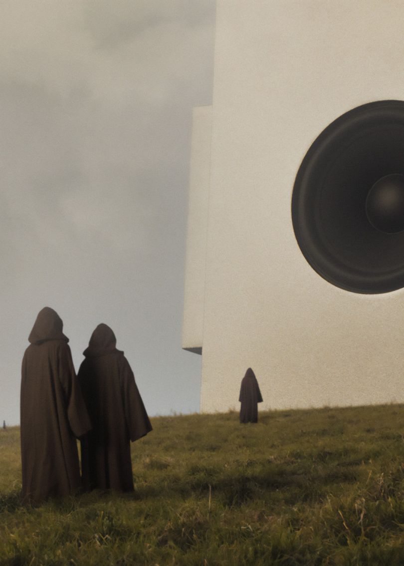 Haut-parleur Brutalist transparent