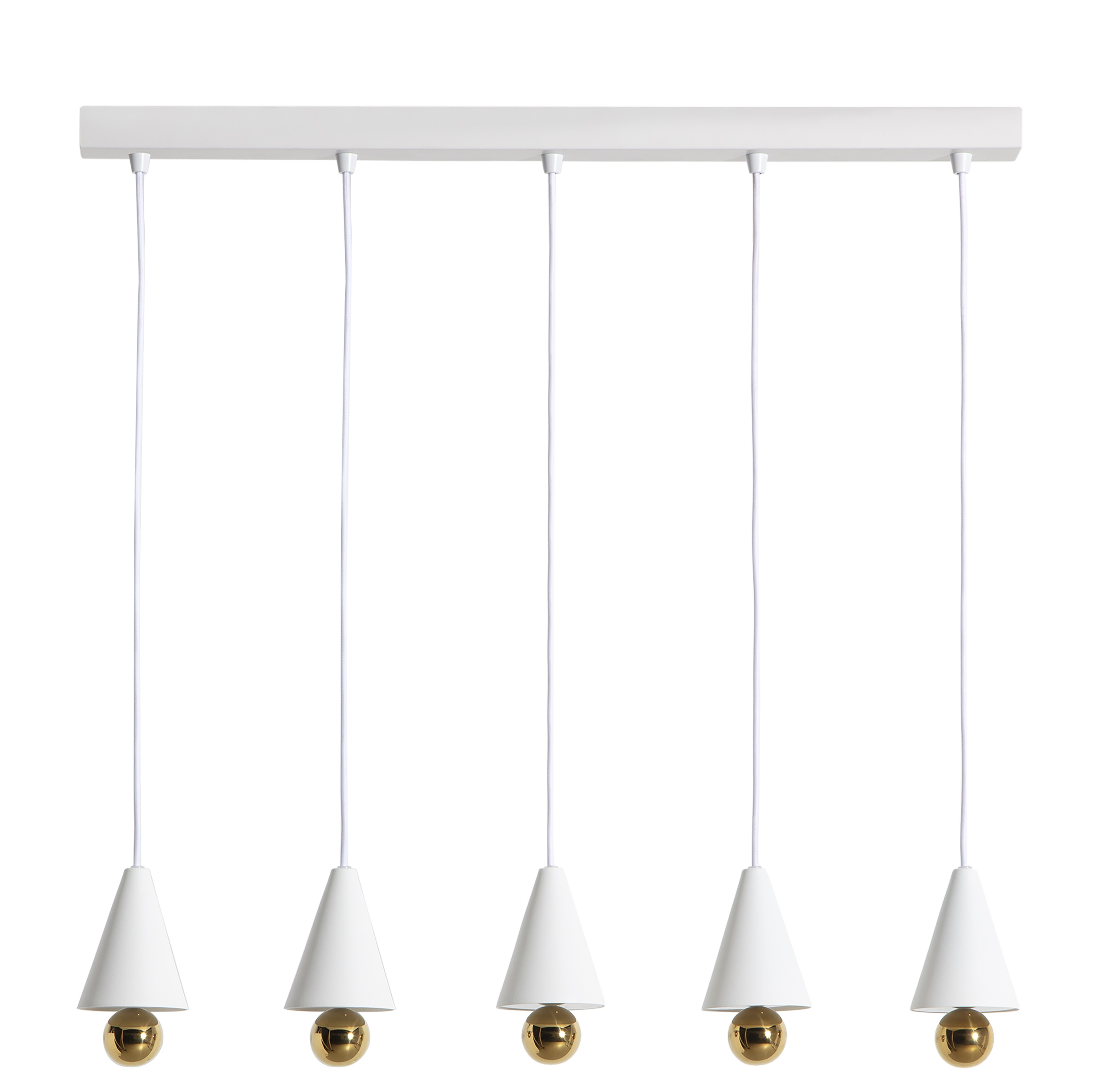 Cherry Pendant light Lampe à suspendre 5 pièces Linear Petite Friture Blanc