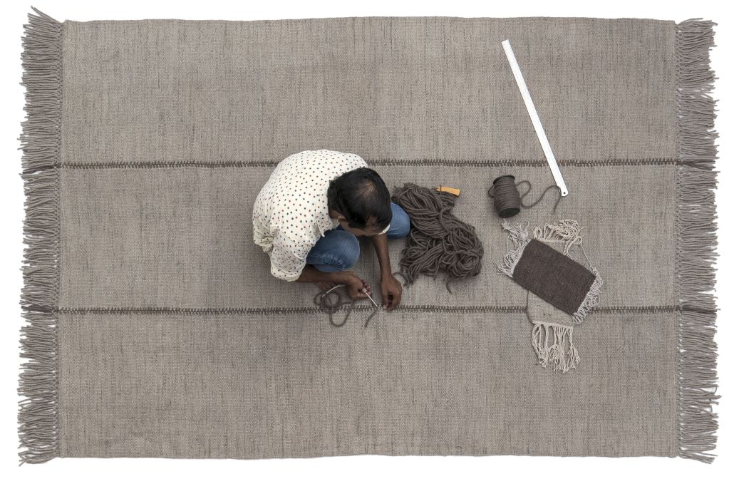 Mía Tapis marron 200x300cm Nanimarquina