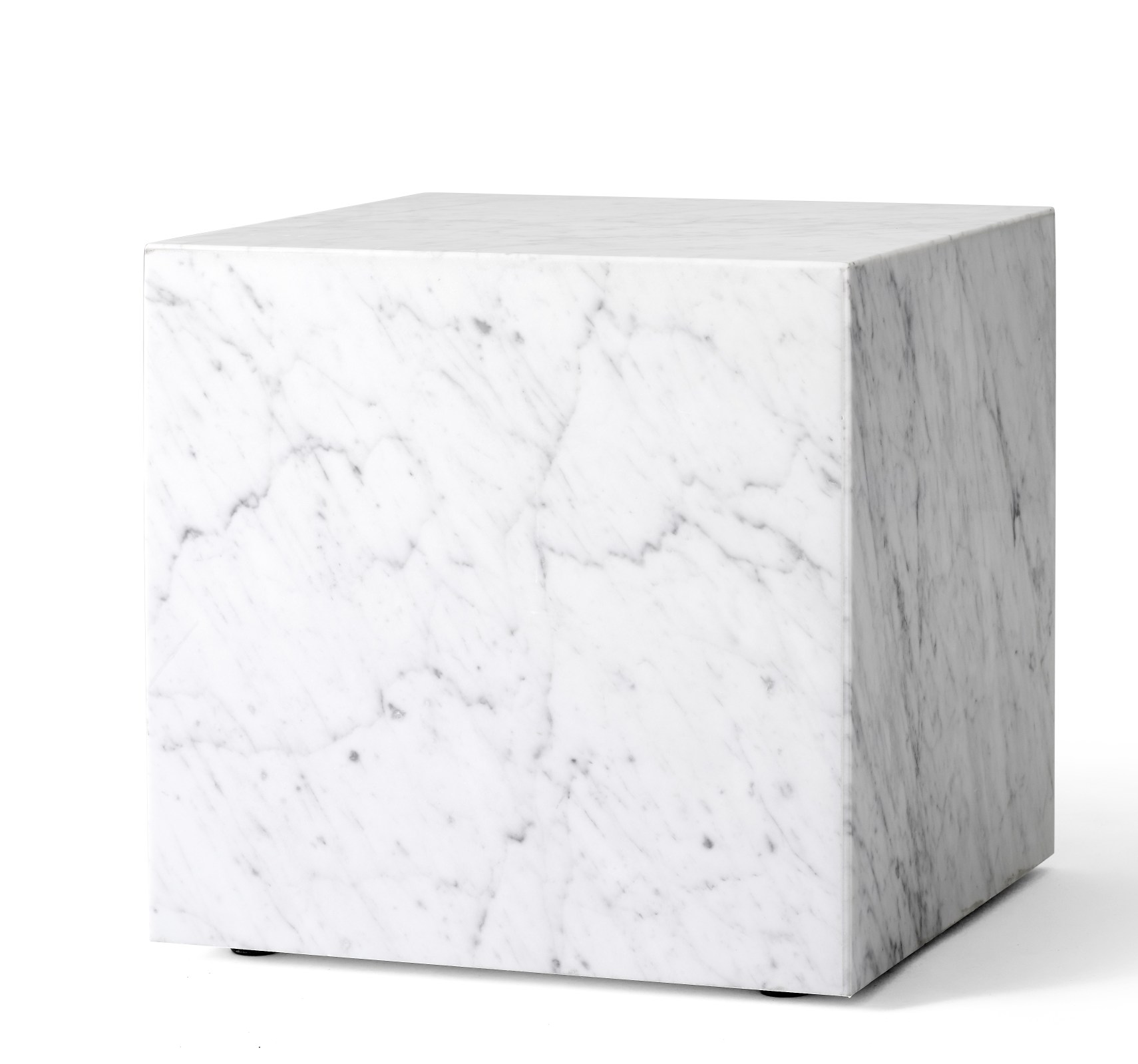 Plinth Cubic Table basse Audo Marbre blanc de Carrare Plinth Cubic Table basse Audo Marbre blanc de Carrare