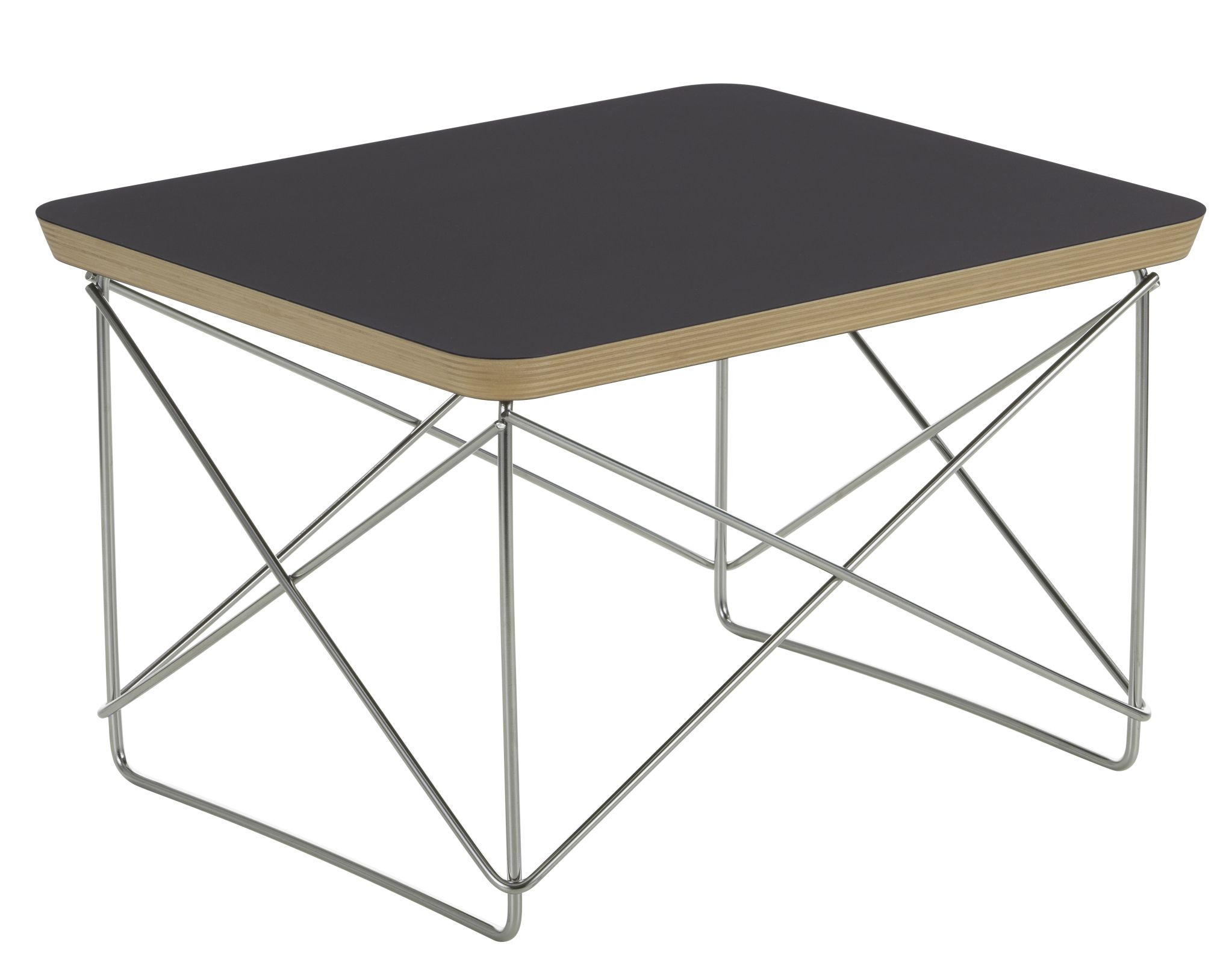 Table d'appoint LTR occasionnelle HPL NOIR / ACIER INOXYDABLE Vitra OFFRE SPECIALE