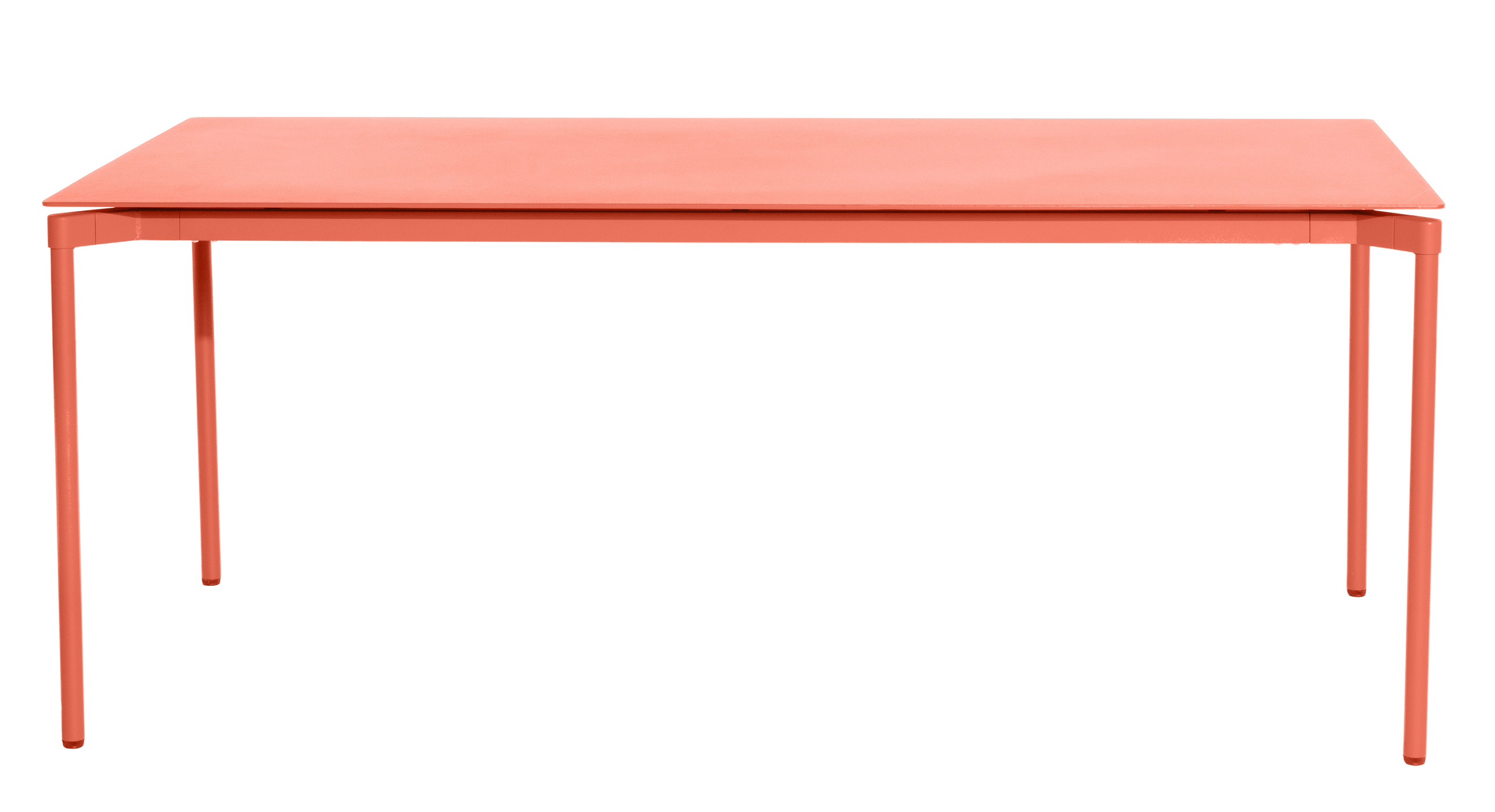 Korallenroter Fromme Esstisch rechteckig von Petite Friture, minimalistisches Design für Esszimmer und Küche.
