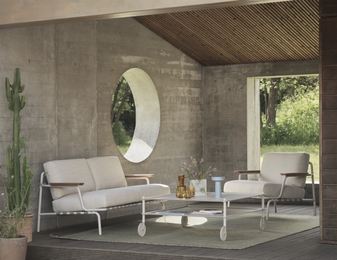 Flow Coffee Table Table basse sur roulettes Intérieur / Extérieur Muuto