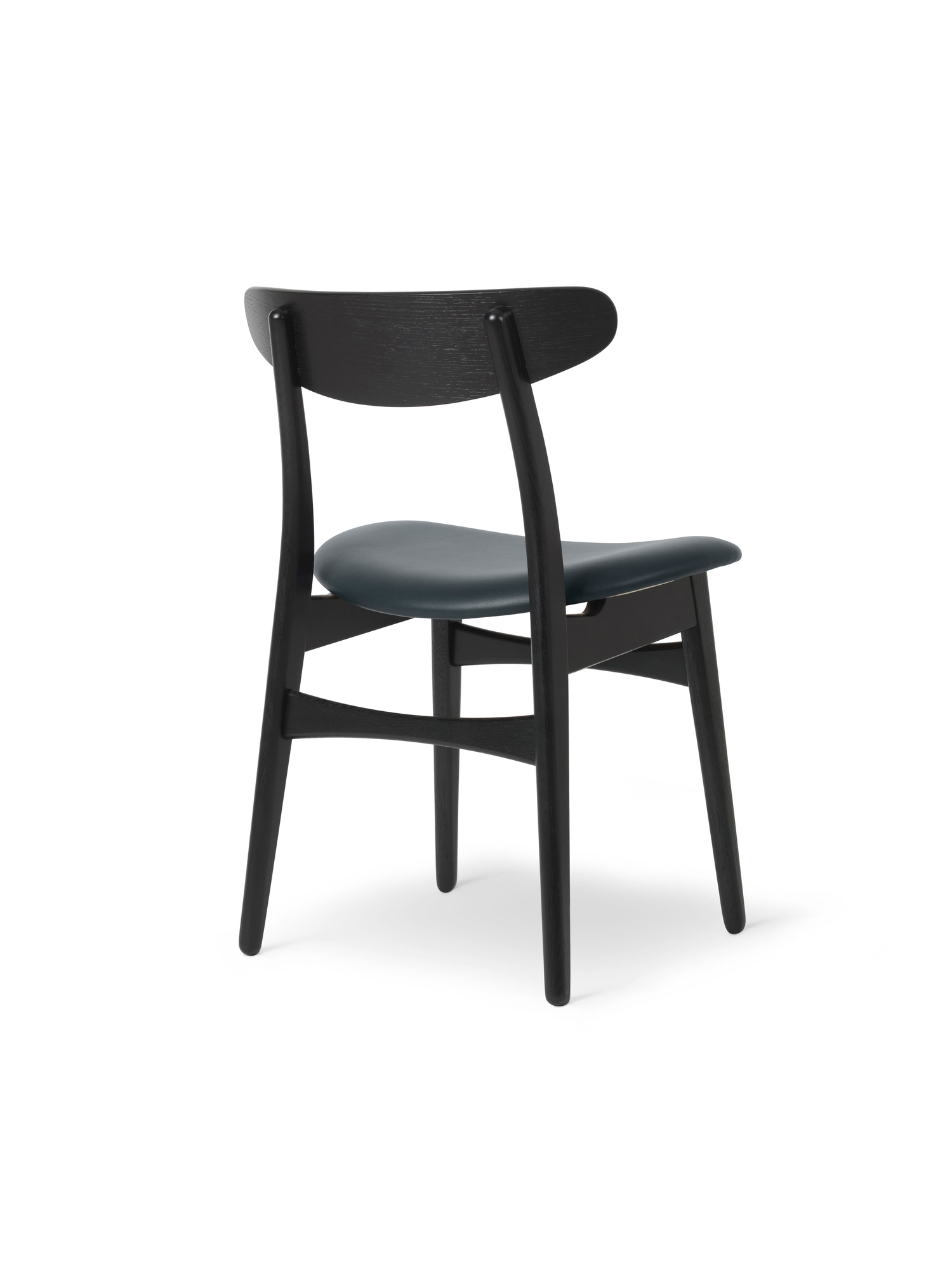 CH30P Chaise rembourrée Carl Hansen &amp; Søn Cadre chene noir thor 350