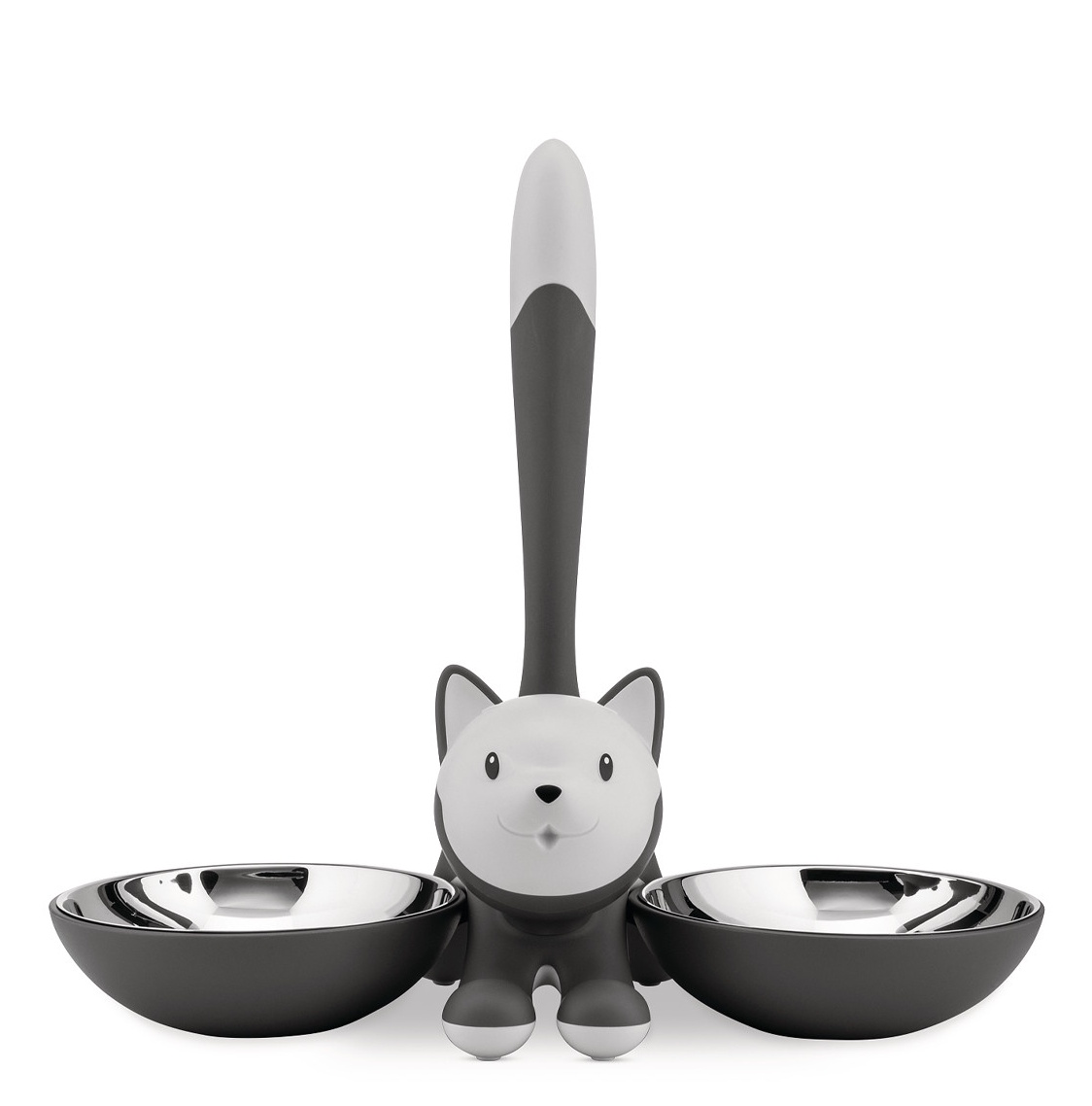AMMI09 G Tigrito gamelle pour chat gris Alessi 