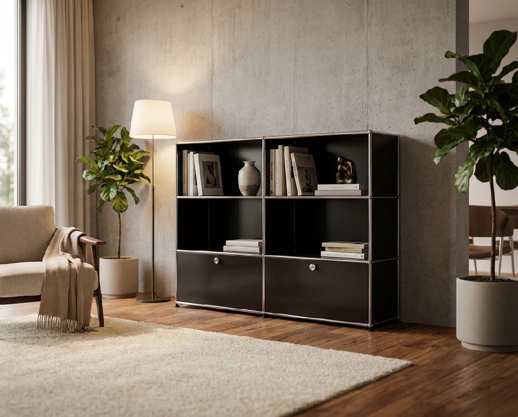 Buffet USM Haller M 65 4 portes ouvertes / 2 rabats - Livraison rapide
