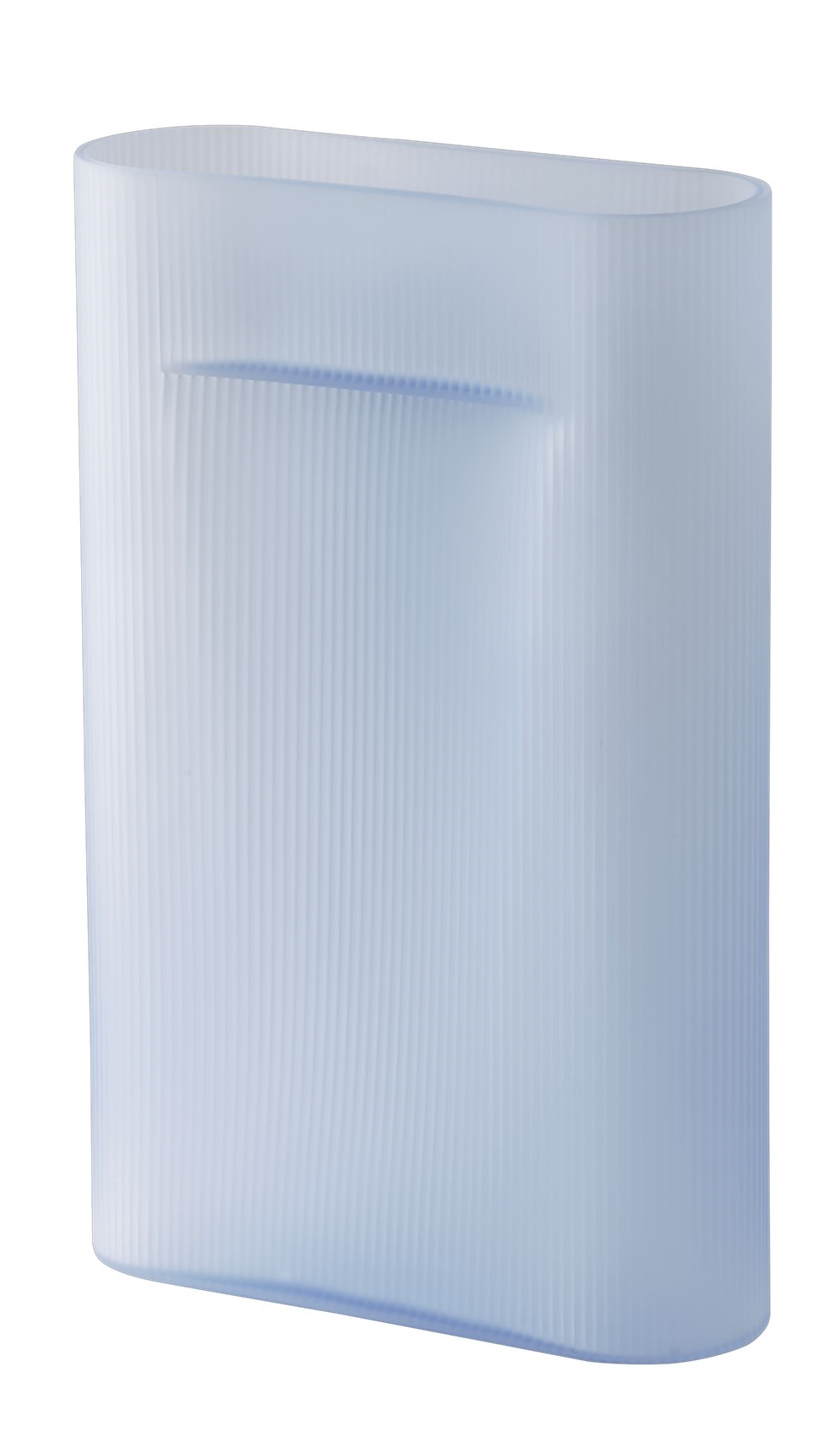 Ridge Vase Muuto Verre dépoli bleu clair H 48,5 cm Ridge Vase Muuto Verre dépoli bleu clair H 48,5 cm