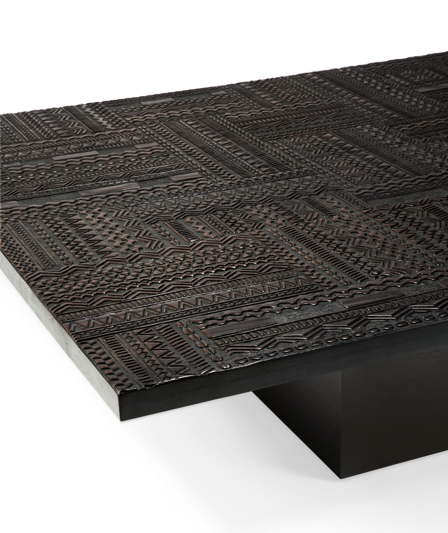 Tabwa Blok Table teck basse  noir Ethnicraft