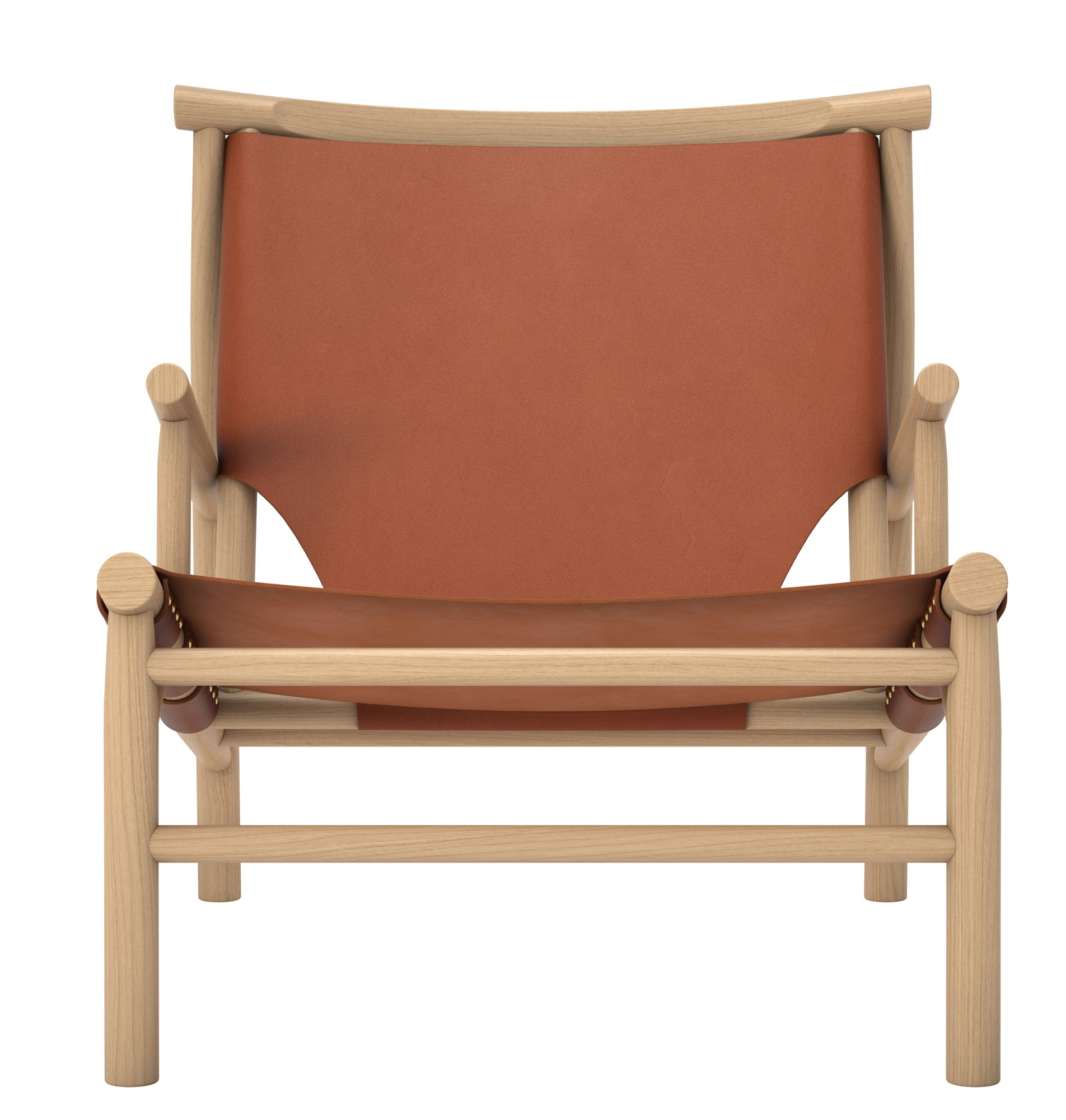 Samurai Chair Fauteuil Nor11 Harness Cuir Cognac