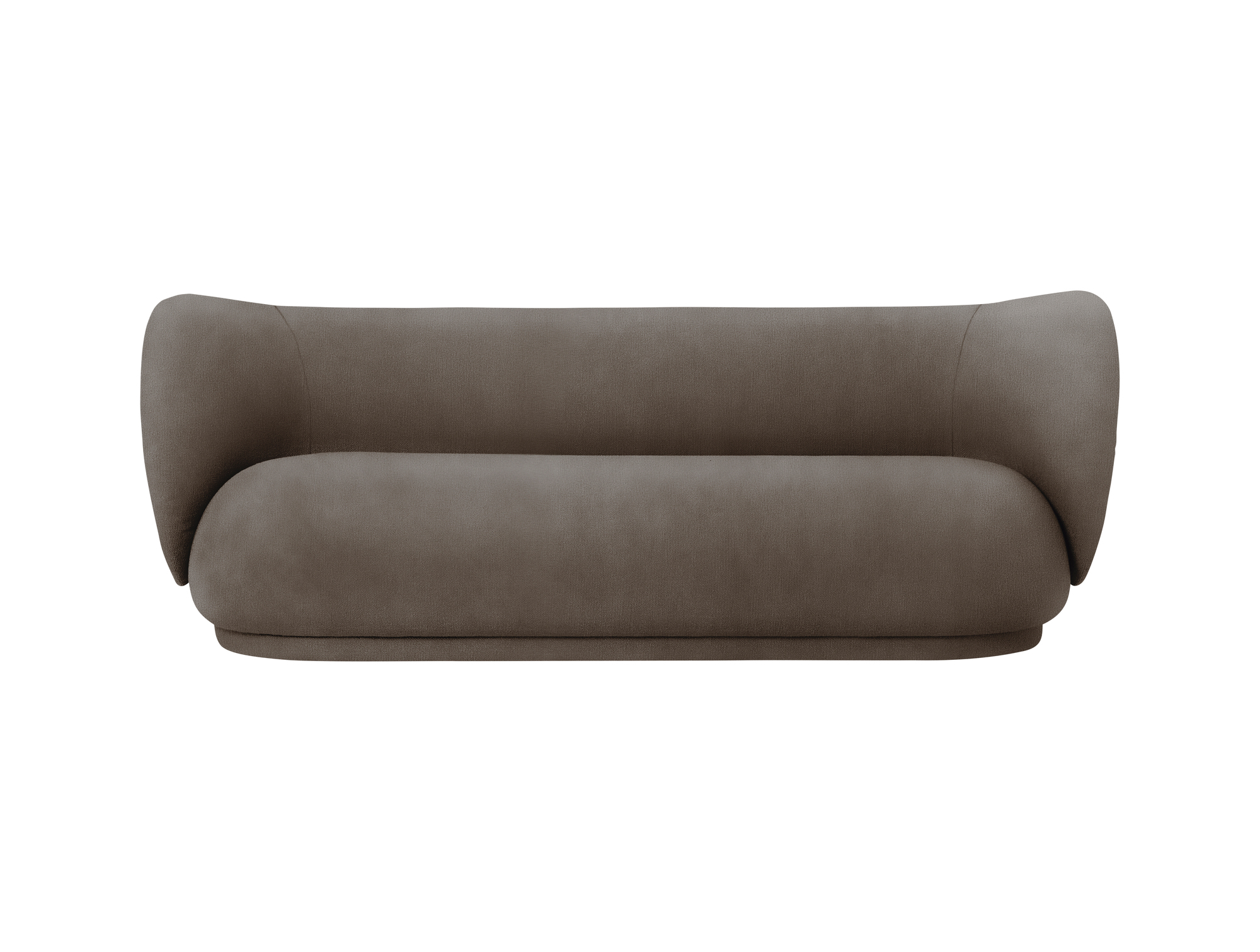 Ansicht von oben: Braunes Rico Sofa von Ferm Living, ein modernes 4-Sitzer Sofa.