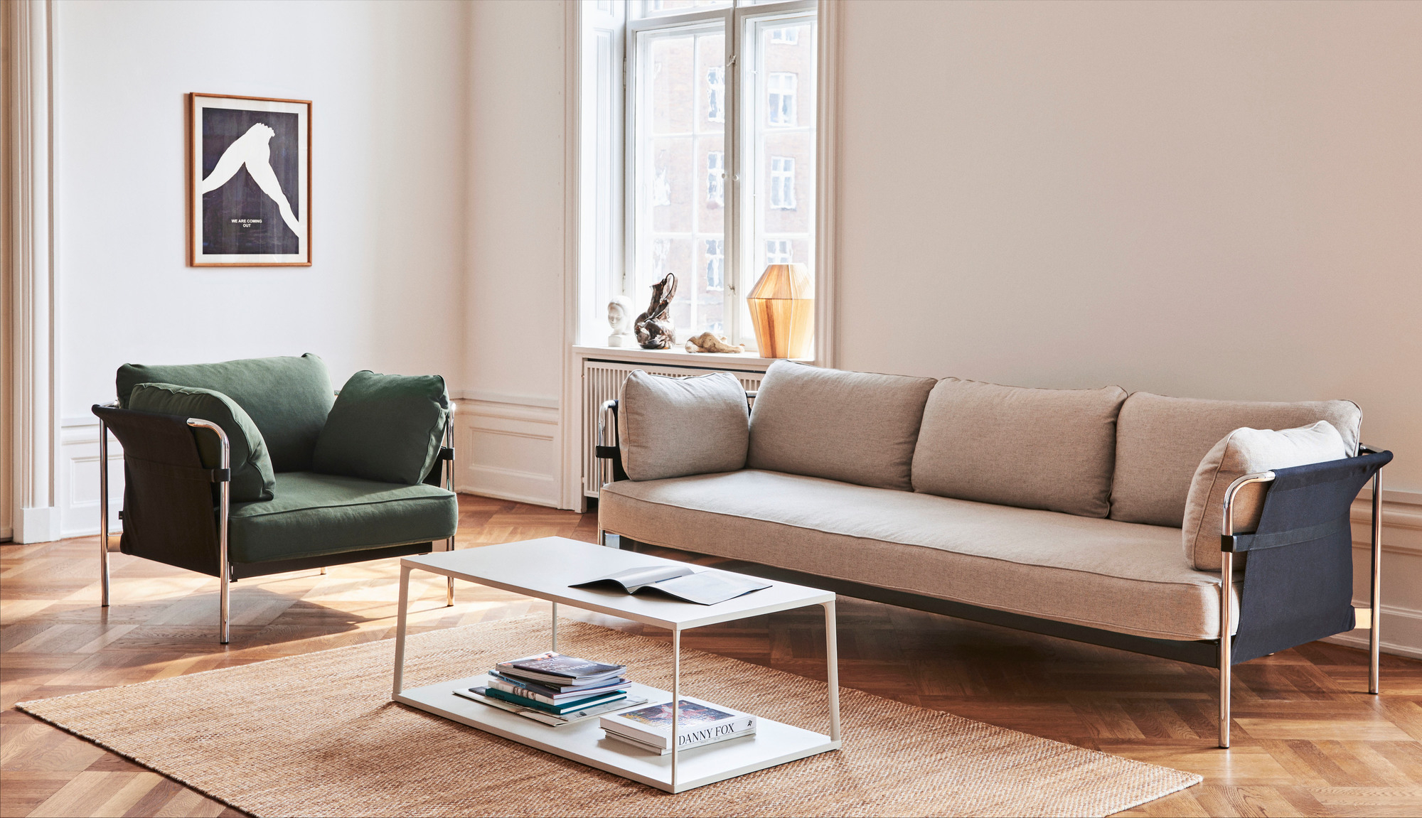 Can fauteuil Hay Sense Cognac - Chrome