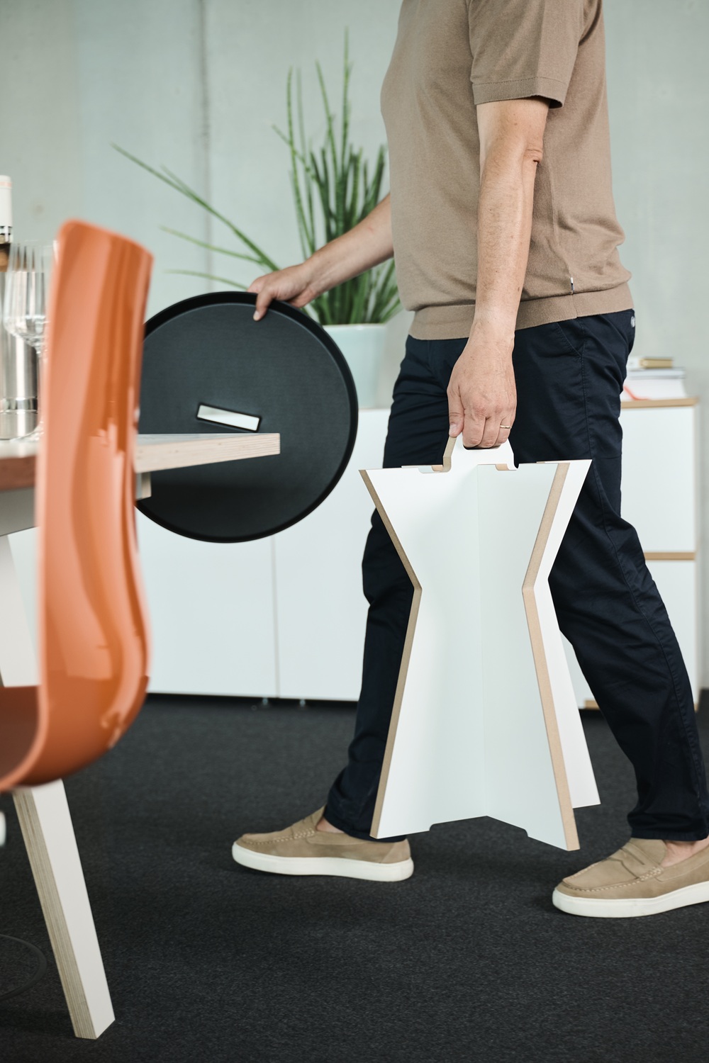 Tojo Table d'appoint portable avec plateau amovible Tojo