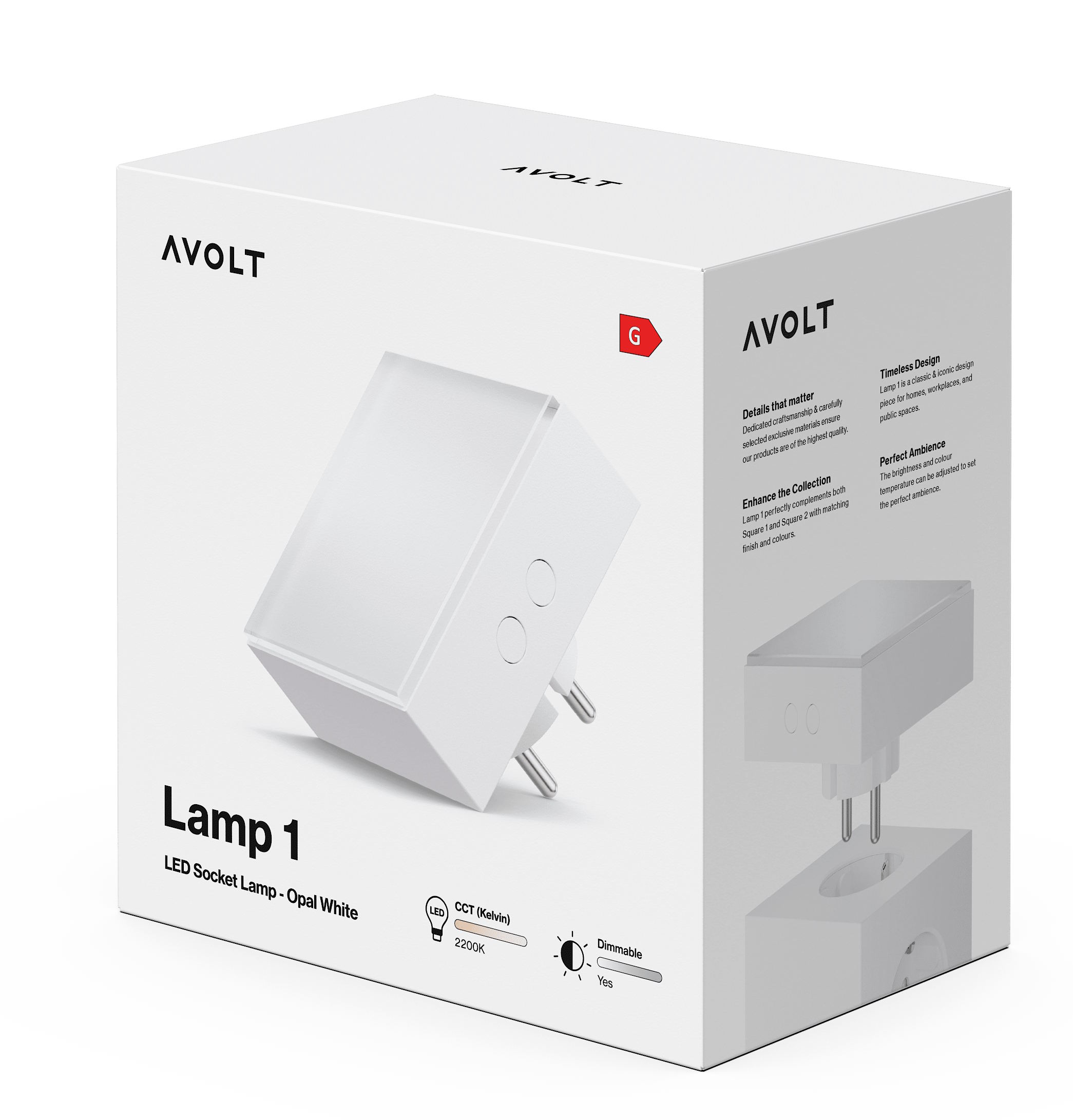 Lampe 1 Douille LED Lumière design dfp