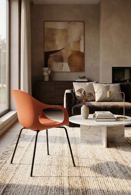 Fauteuil Elephantino piètement quatre pieds Kristalia