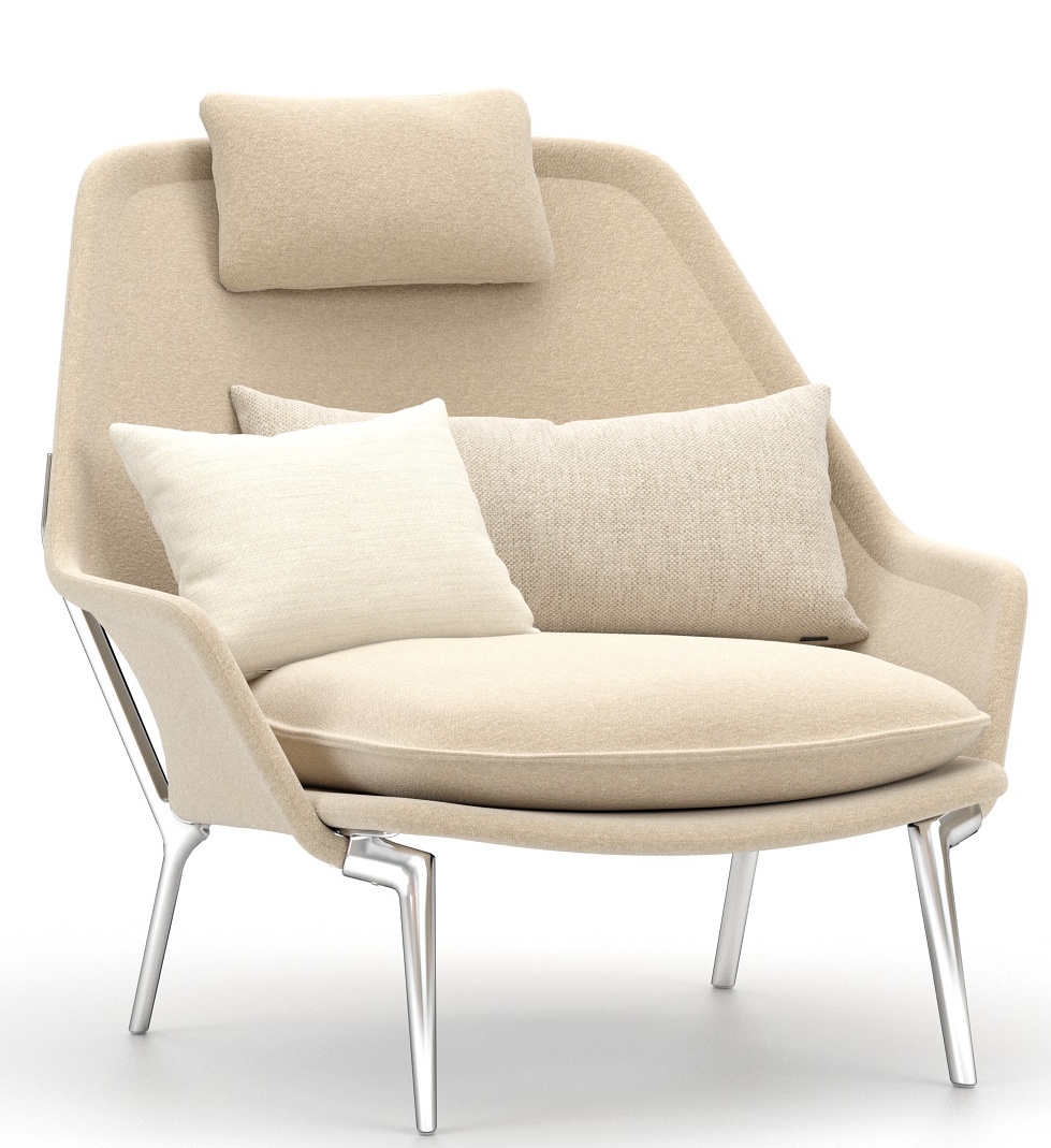 Slow Chair Fauteuil en tissu Vitra 