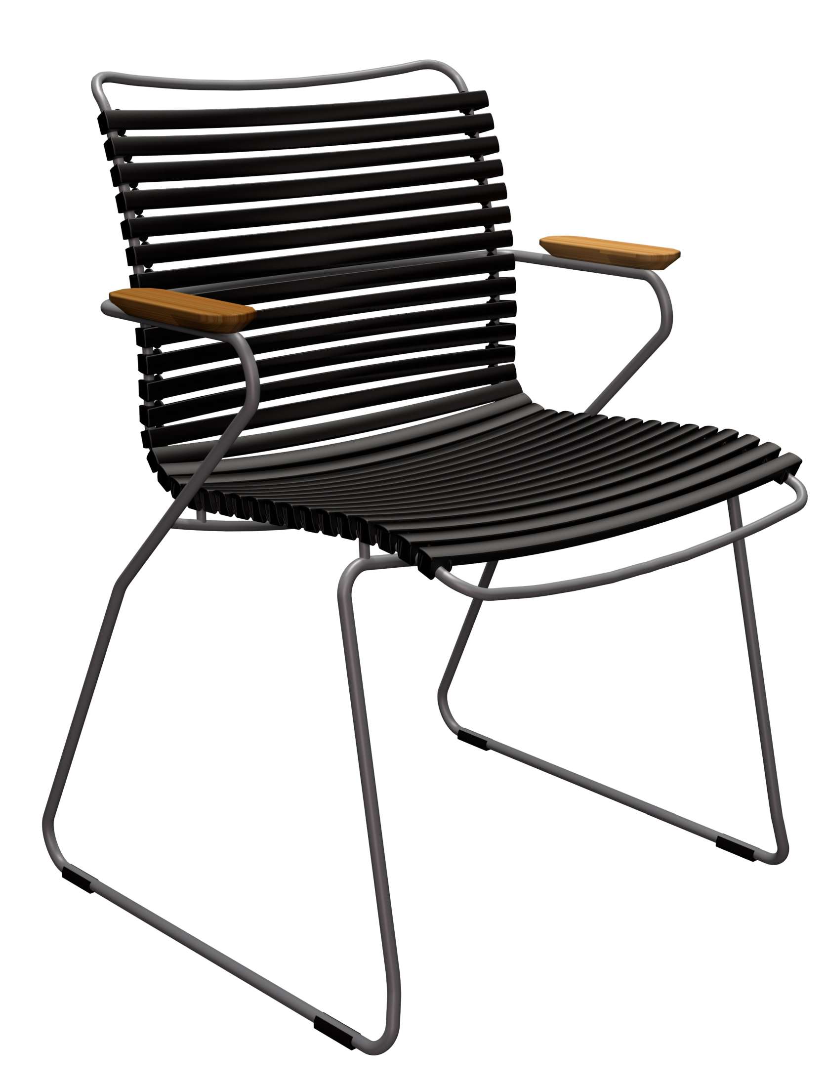 Click Dining Chaise avec accoudoirs Outdoor Houe Noir