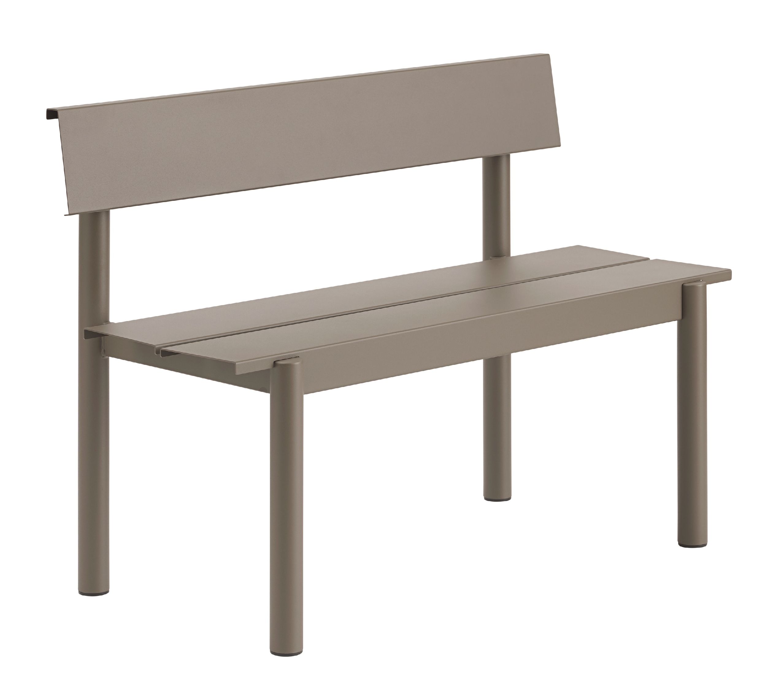 Linear Steel Bench Banc d'extérieur avec dossier 110x34 cm Muuto 