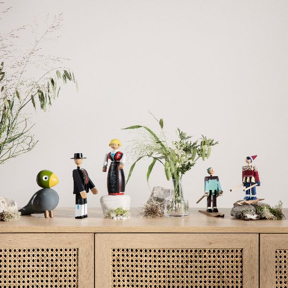 Songbirds Oiseaux chanteurs Figure en bois Rossignol Kay Bojesen